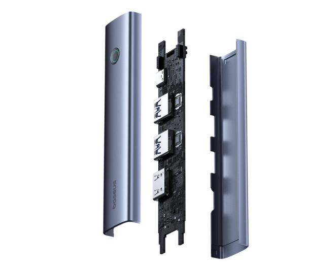 Baseus UltraJoy Series 5-Port HUB AIR Space Grey - 1306377 - zdjęcie 5